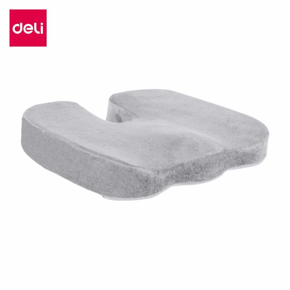 เบาะรองนั่งเพื่อสุขภาพ DELI VS752-GR-01 35X45X7ซม. สีเทา